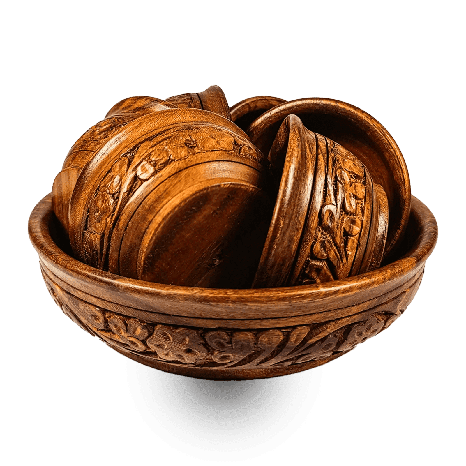 Serving Wooden Bowl Set - Image 1