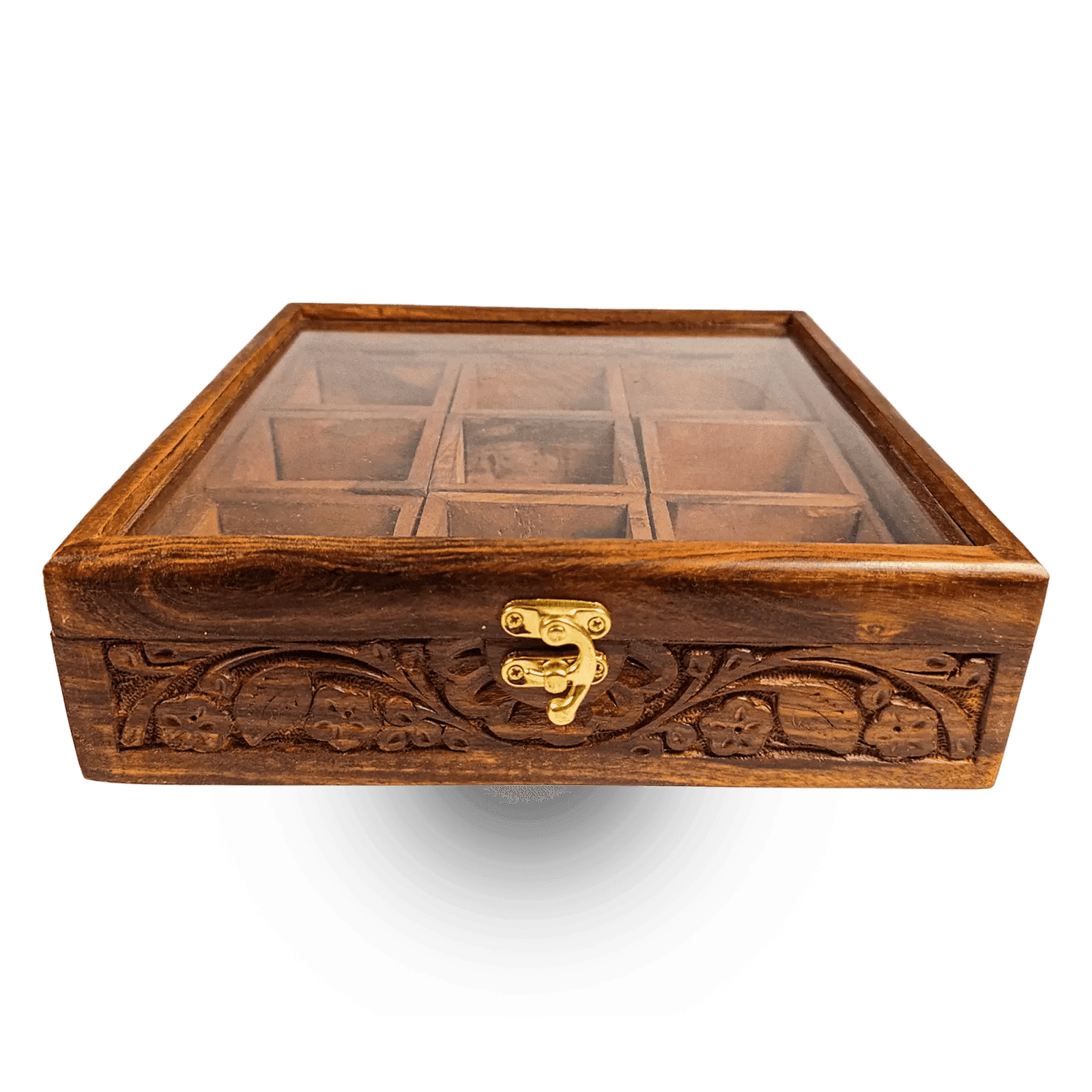 Wooden Spice Box (9 Compartments) - Image 1